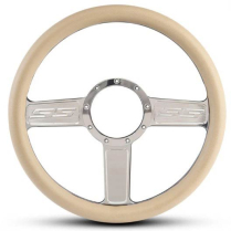 SS Logo - Machined Highlight 13.5" Steering Wheel w/Tan Grip