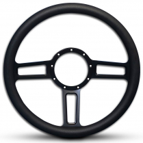 Launch Billet - Matte Blk 13-1/2" Steering Wheel w/Blk Grip