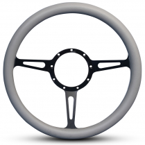 Classic Billet Matte Black 13-1/2" Steering Wheel w/Gry Grip