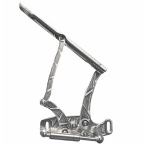 1967-69 Firebird Lighting Hood Hinges w/Glass Hood - Polish