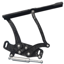 1965-67 Chevelle Lighting Hood Hinges w/Glass Hood- Blk Anod