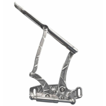 1965-67 Chevelle Lighting Hood Hinges w/Glass Hood Clr Anod