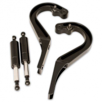 1966-67 Nova Billet Trunk Hinges - Gloss Black