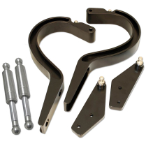 1966-67 Nova Billet Trunk Hinges - Matte Black