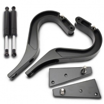 1966-67 Chevelle & Malibu Billet Trunk Hinges - Black Anod