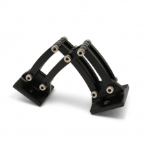 Universal Small Billet Scissor Hinges - Matte Black