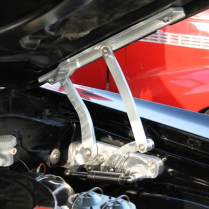 1969-72 Chevelle/Malibu Hood Hinges Glass Hood - Clear Anod