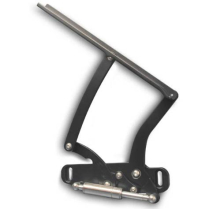 1968-72 GTO & LeMans Hood Hinges for Glass Hood - Black Anod