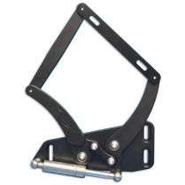 1967-70 Mopar B-Body Hood Hinges w/Glass Hood - Matte Black