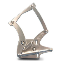 1964-66 Mustang Hood Hinges for Glass Hood - Clear Anodized