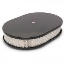 Smooth Oval 12" Air Cleaner - Gloss Black