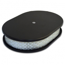 Smooth Oval 12" Air Cleaner - Matte Black