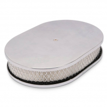 Smooth Oval 12" Air Cleaner - Polished