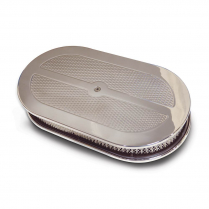 Diamond Oval 12" Air Cleaner - Polished