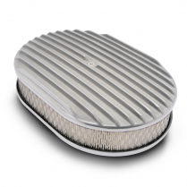 Finned Aluminum 12" Air Cleaner - Polished