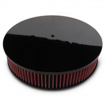 Smooth Round 14" Air Cleaner - Black Anodized