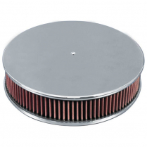 Smooth Round 14" Air Cleaner - Polished