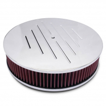 Ball Milled Round 14" Air Cleaner - Polished
