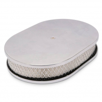 Smooth Oval 15" Air Cleaner - Clear Coat