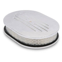 Ball Milled Oval 15" Air Cleaner - Machined