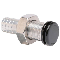 Aluminum Remote Fuel Vent with a - Black Anodized Top