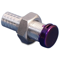 Aluminum Remote Fuel Vent with a Purple Top