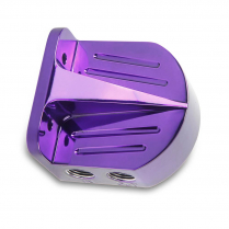 Billet Alum Fuel Filter Head for Fram Filter - Gloss Purple