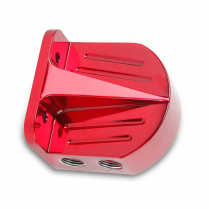 Billet Alum Fuel Filter Head for Fram Filter - Gloss Red