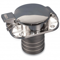 Flip Top Aluminum Fuel Filler for 2" Hose - Cast Aluminum
