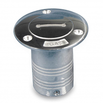 Flip Top Aluminum Fuel Filler for 1-1/2" Hose - Cast Finish