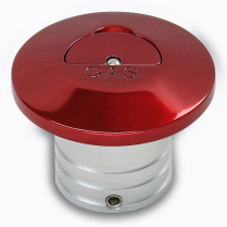 Flip Top Stainless Fuel Filler for 2" Hose - Gloss Red