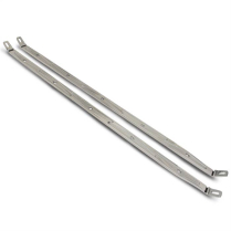 1955 Chevy Passenger Car Hood Brace Supports - Clear Anod