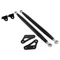 1967-69 Camaro Adjustable Billet Fender Braces - Black Anod