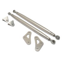 1967-69 Camaro Adjustable Billet Fender Braces - Clear Anod