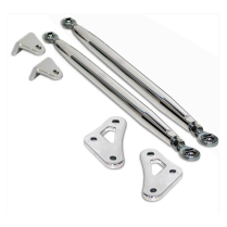 1967-69 Camaro Adjustable Billet Fender Braces - Clear Coat