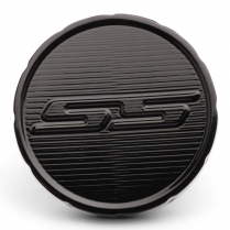 1967-68 Camaro Aluminum SS Logo Fuel Cap - Black Anodized