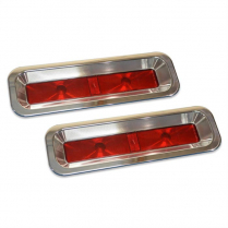 1967 Camaro RS Billet Alum Taillight Bezels - Clear Anodized