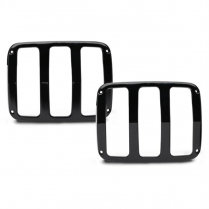 1964-66 Mustang Smooth Taillight Bezels - Black Anodized