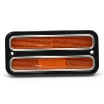 1967-72 Chevy C10 PU Amber Marker Light Bezel - Gloss Black