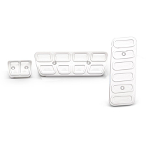 1967-69 Camaro 3 Piece Pedal Cover Kit - Clear Anod