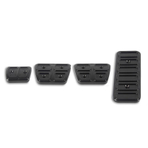1967-69 Camaro 4 Piece Pedal Cover Kit - Matte Black