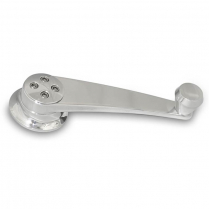 Smooth Window Cranks with 1/2" 16 Spline - Clear Anodized