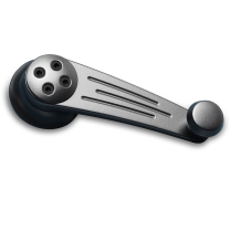 Ball Milled Window Cranks with 1/2" 16 Spline - Matte Black