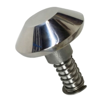 Stainless Mush Cleat Quick Release Tie Down - Polished