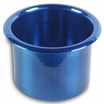 Medium 3-3/8" x 3" Deep Spun Alum Drink Holder - Gloss Blue