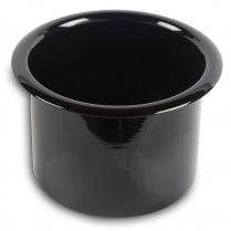 Medium 3-3/8" x 3" Deep Spun Alum Drink Holder - Black Anod