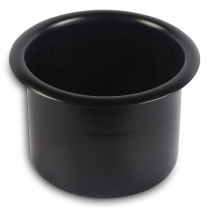 Small 3" x 2-7/8" Deep Spun Alum Drink Holder - Matte Black