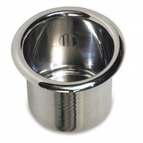 Small 3" x 2-7/8" Deep Spun Alum Drink Holder - Polished