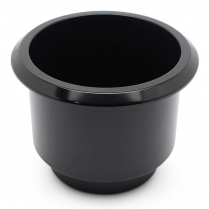 Large 3-3/4" x 3-1/8" Deep Billet Drink Holder - Matte Black