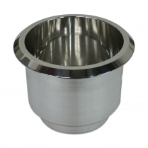 Large 3-3/4" x 3-1/8" Deep Billet Drink Holder - Polished